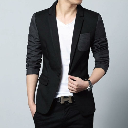 Men's Two Tone Slim Fit Casual Blazer