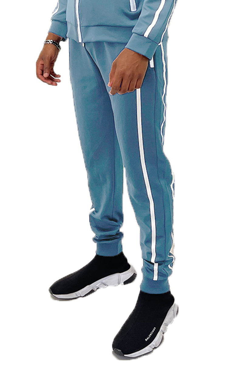 Men's Tape Design Track Jacket and Pant Set