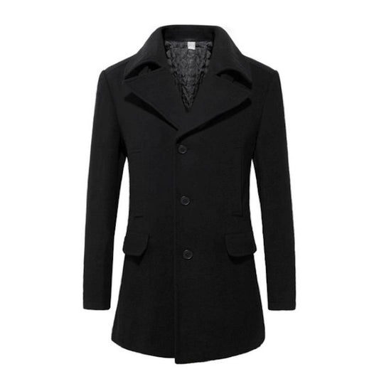 Men's Mid Length Wool Blend Coat