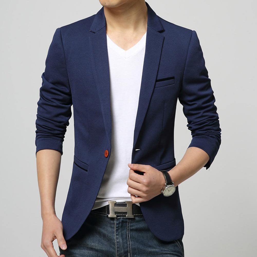 Men's One Button Slim Fit Blazer