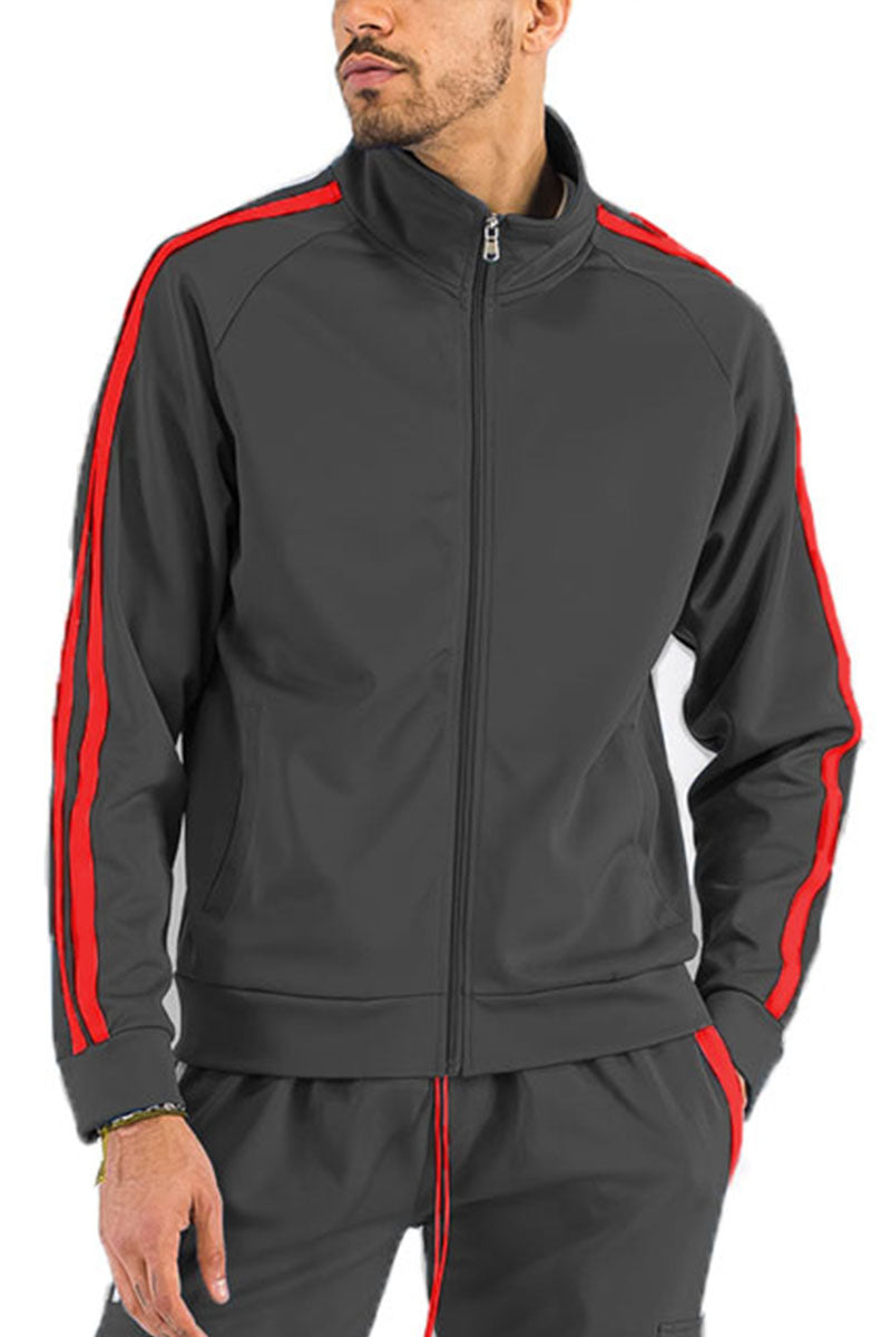 Men's Two Stripe Zip Up Track Jacket