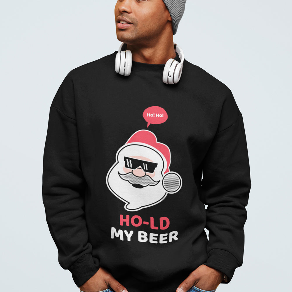 Men's Ho Ho Ho Santa Beer Crewneck Sweatshirt