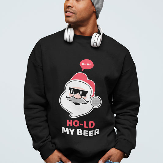 Men's Ho Ho Ho Santa Beer Crewneck Sweatshirt