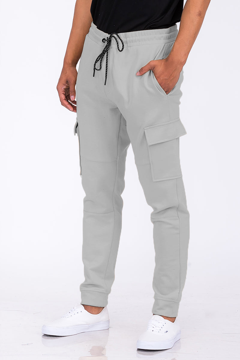 Cotton Blend Cargo Joggers