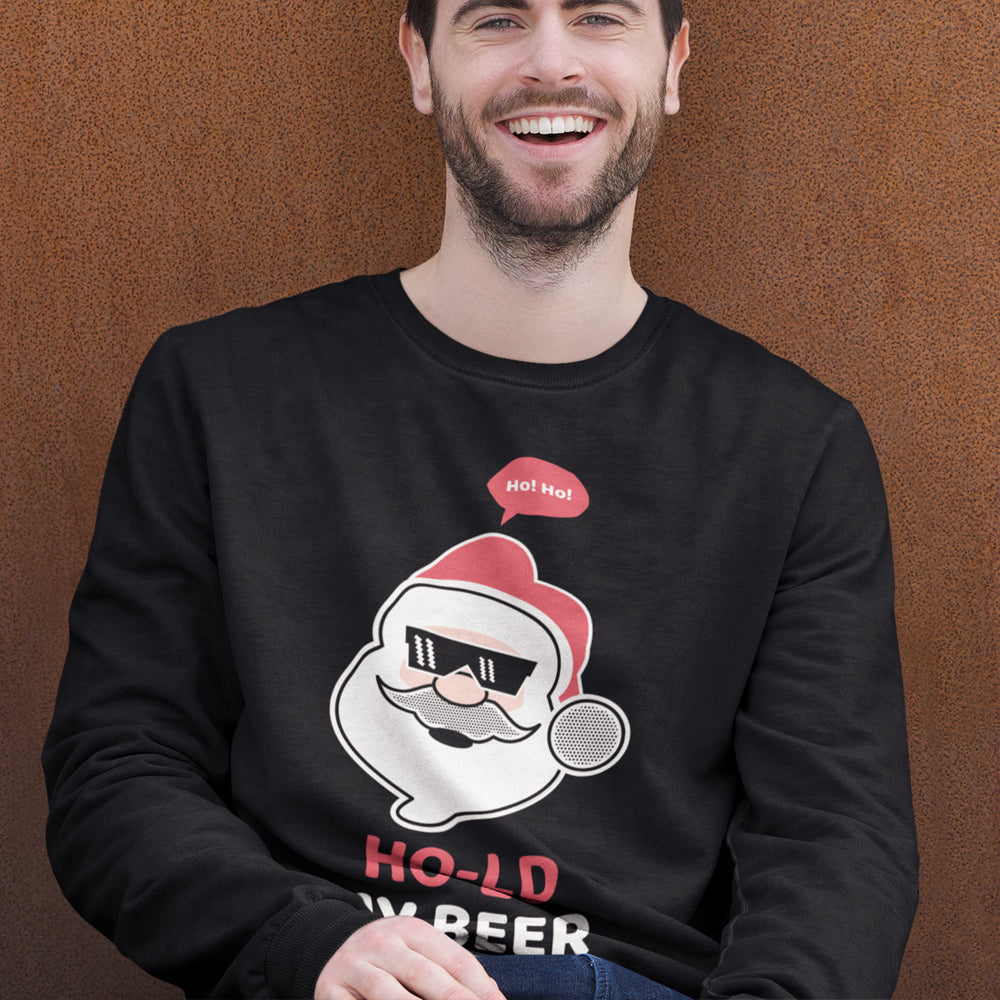 Men's Ho Ho Ho Santa Beer Crewneck Sweatshirt