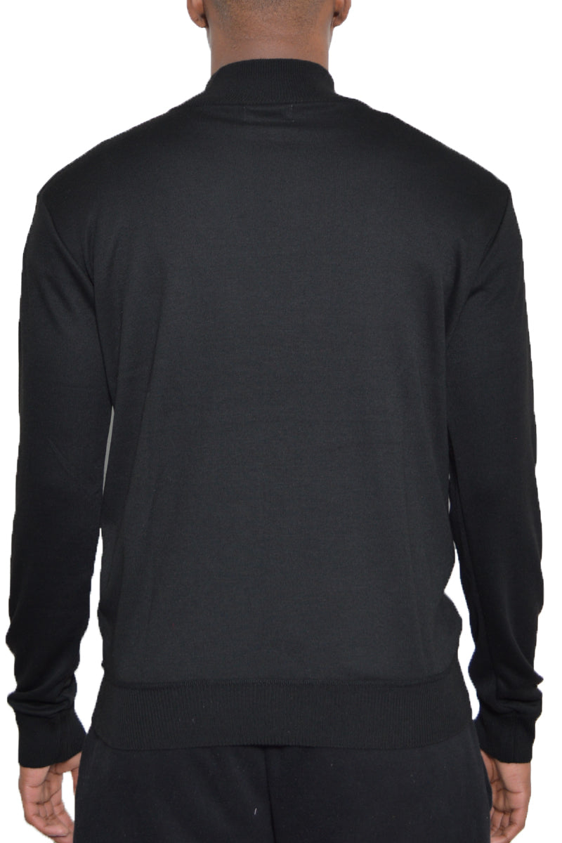 Men's Solid Quarter Zip Sweater