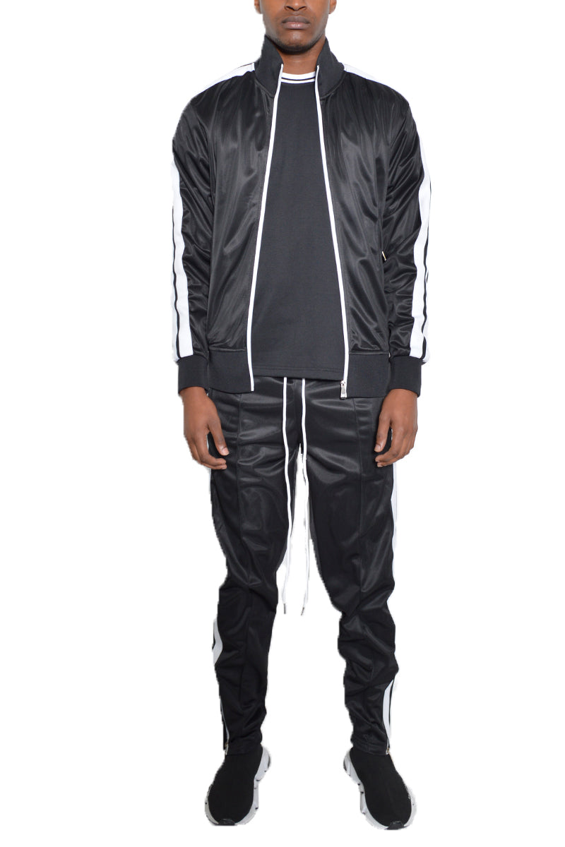 Striped Tape Front Pleat Track Suit