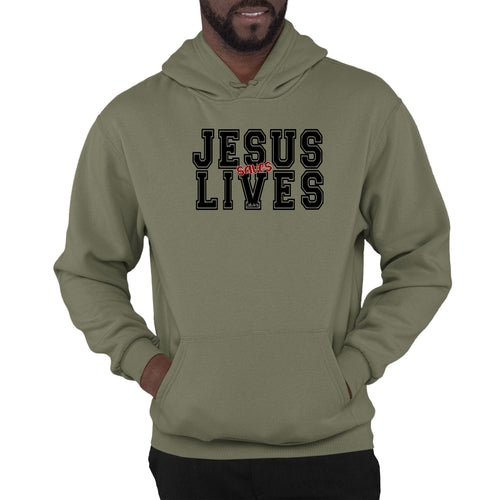 Men's Graphic Hoodie - Jesus Saves Lives