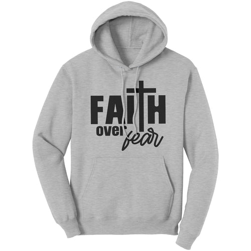 Graphic Hoodie Sweatshirt - Faith Over Fear Hooded Shirt