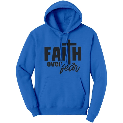 Graphic Hoodie Sweatshirt - Faith Over Fear Hooded Shirt