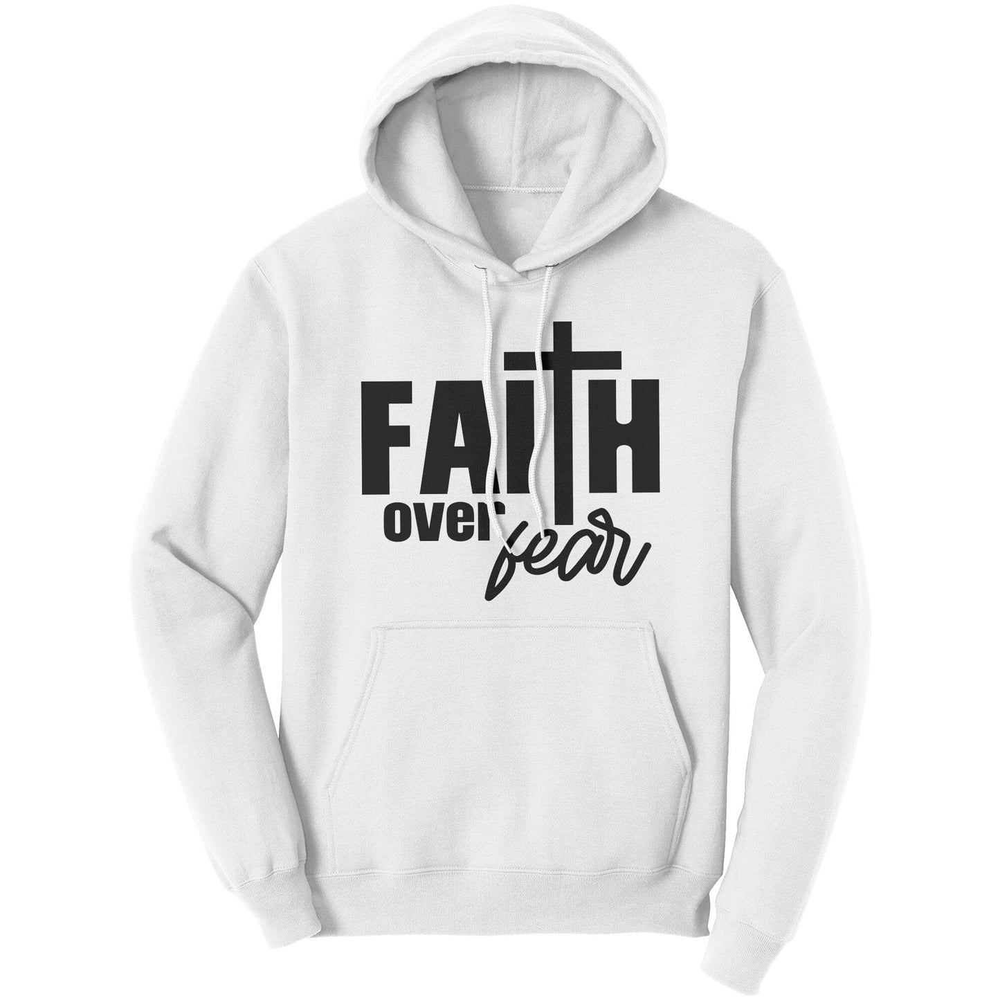 Graphic Hoodie Sweatshirt - Faith Over Fear Hooded Shirt