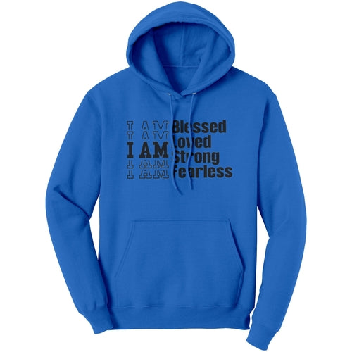 Graphic Hoodie Sweatshir - I Am Blessed Hooded Shirt