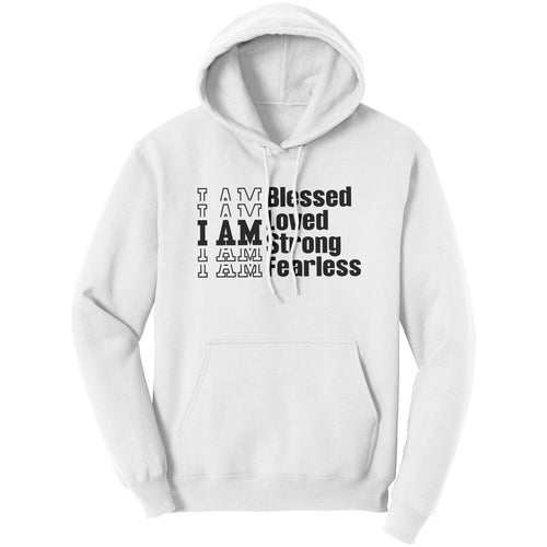 Graphic Hoodie Sweatshir - I Am Blessed Hooded Shirt