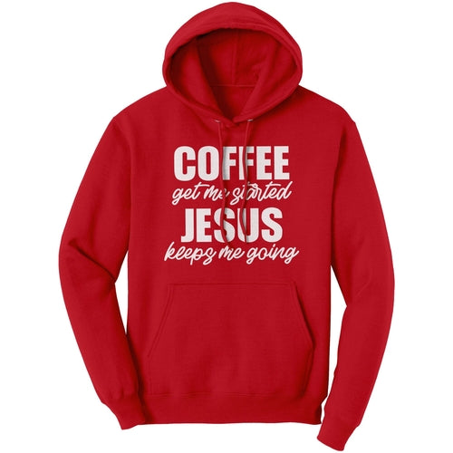 Graphic Hoodie Sweatshirt - Jesus Keeps Me Going Hooded Shirt