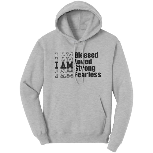 Graphic Hoodie Sweatshir - I Am Blessed Hooded Shirt