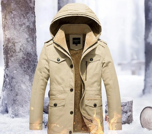 Men's Hooded Military Style Coat