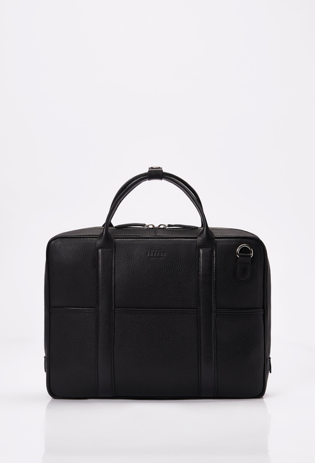 Leather Business Briefcase With Laptop Compartment
