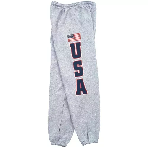USA Flag Mens Sweatpant Grey - XL